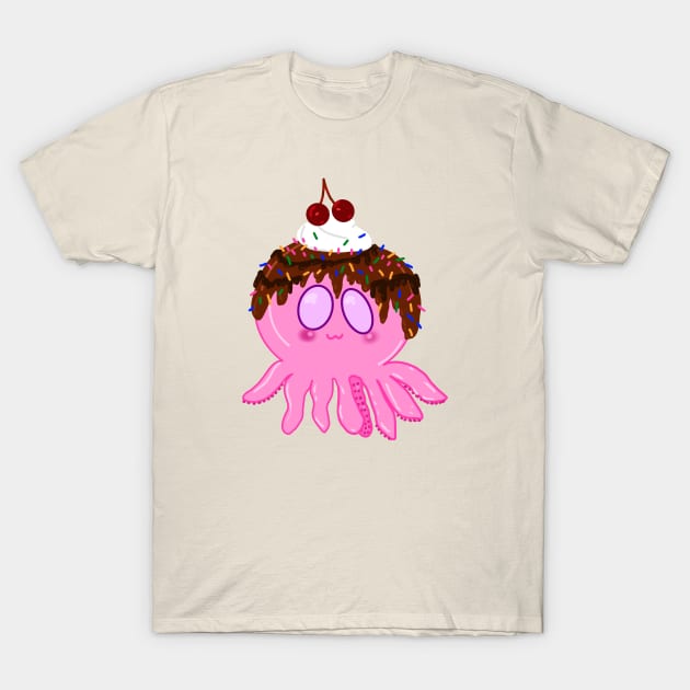 Ice Cream Octopus T-Shirt by Witchvibes